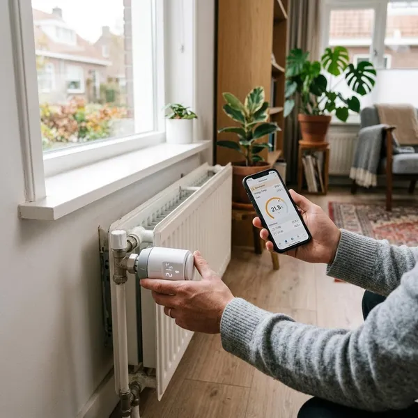 hoe werkt slimme radiatorknop