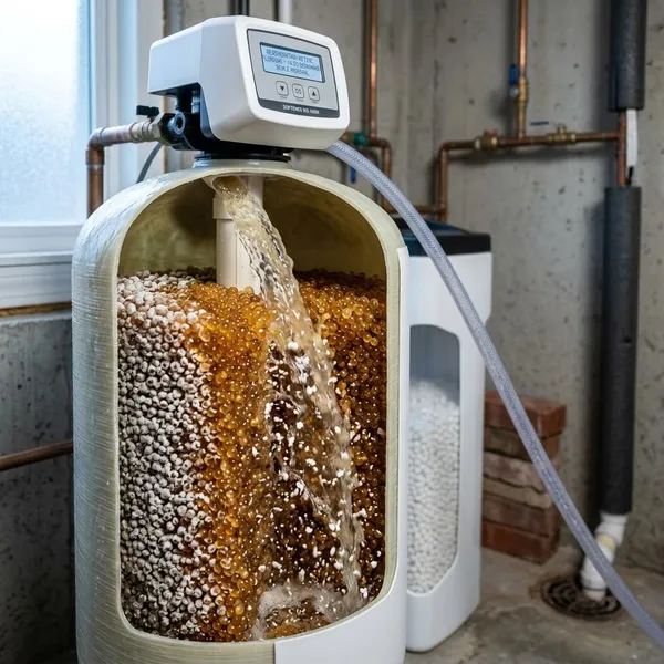 waar blijft de kalk bij een waterontharder